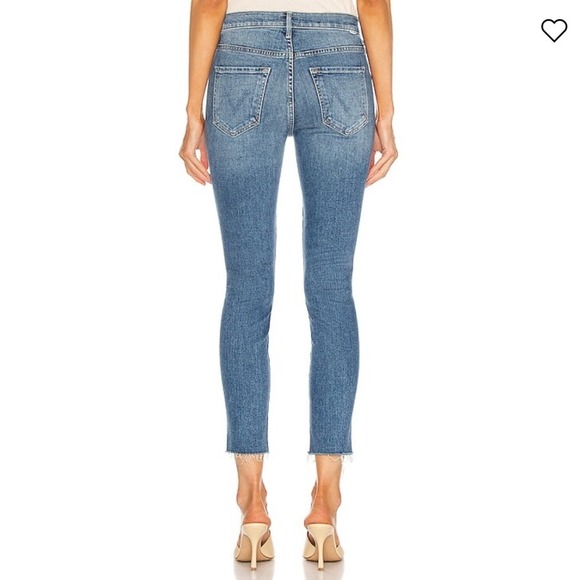 MOTHER The Stunner Ankle Fray Jeans High Rise Cropped Hem Denim‎ So Long Size 25 - Picture 1 of 13